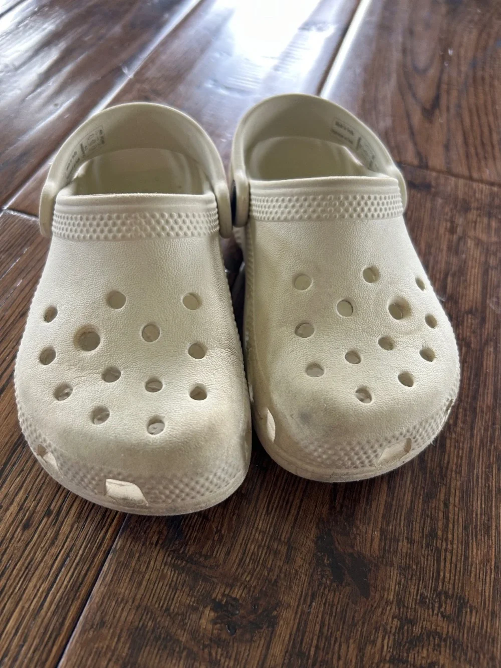 Kids Bone Color Crocs Size 9